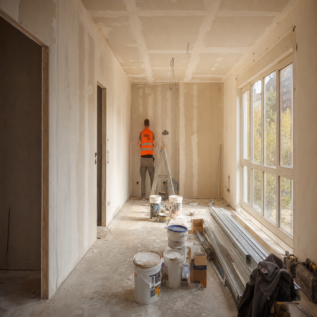 Wohnung während der Sanierung — Vorher